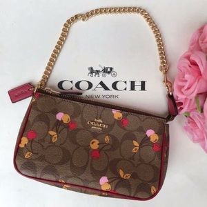 NWT Coach | Large Wristlet Cherry Print